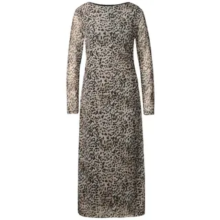 street one studio Midikleid Leo-Print Braun 40