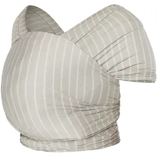 Ergobaby Babytragetuch für Neugeborene ab Geburt bis 11,3 kg, Aura Knit Tragetuch aus recycelten Stoffen, Elastisch und atmungsaktiv, Sling Wickeltuch unisex, Grey Stripes