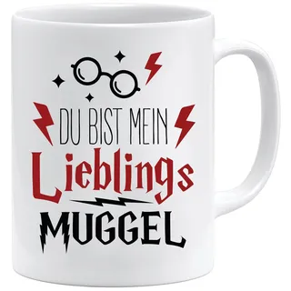 Lustige Geschenk Tasse mit Spruch | Du bist mein Lieblingsmensch Becher | Kaffeetasse für Freund oder Freundin | Geschenkidee für Geburtstag Büro Zuhause Weiß (Weiß)