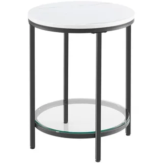VASAGLE Beistelltisch rund Spanplatte weiß 45,0 x 45,0 x 55,0 cm, 1 St.