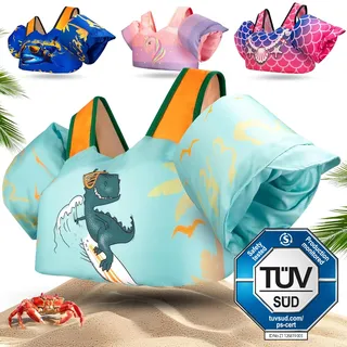 KIDVERSE Schwimmweste Kinder 3-6 Jahre - Geprüfte Qualität - Schwimmweste mit Schwimmflügel für Kinder - Schwimmhilfe für Jungen & Mädchen bis 30kg - Auftriebsweste - Schwimmtraining