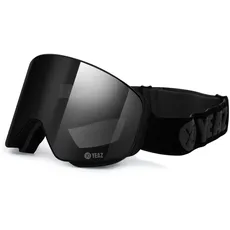 YEAZ Snowboardbrille »Magnet-Ski-Snowboardbrille schwarz/schwarz APEX«, schwarz