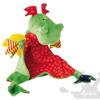 Sigikid Schnuffeltuch Drache 30 cm Grün/Rot
