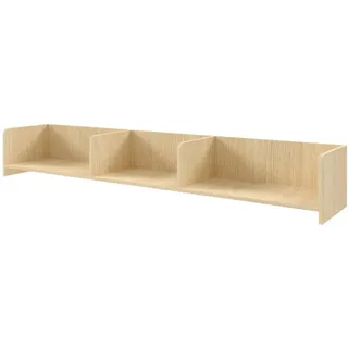 Deine Möbel 24 Wandregal Pauro 11 183/27/27 cm in Eiche Mavelie / Macadamia , Eichefarben, Beige , Holzwerkstoff , 183x27x27 cm , Wohnzimmer, Regale, Wandregale