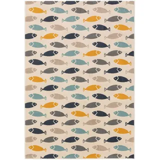 Lytte Kinderteppich Mehrfarbig, Textil, Rechteckig, 80x150 cm Oeko-Tex® Standard 100, wasserabweisend, Teppiche , Böden, Teppiche, Teppich Kinderzimmer