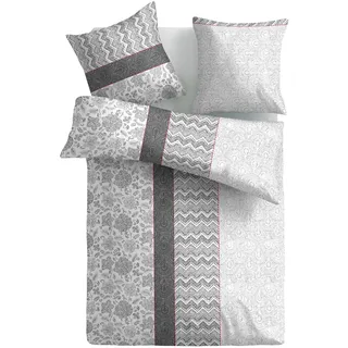 MOONLIGHT Bettwäsche »Estenza, 100% Microfaser-Seersucker« 2 Stk. tlg., schwarz-weiß