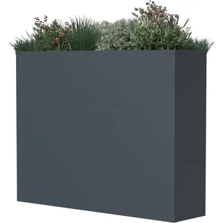 Westmann Pflanzkübel Talus Metall XL 25 cm x 100 cm x 77 cm Anthrazit