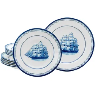 CreaTable Tafelservice 12-tlg. blau/weiß