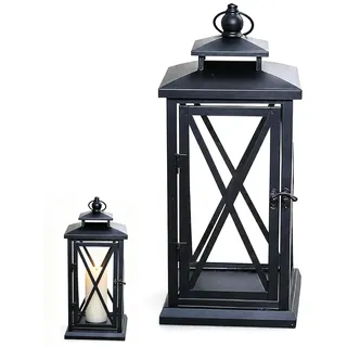 Dekolaternen für draußen wetterfest Windlicht Outdoor Kerzenhalter modern für Draußen Bar Hochzeitsfeier Deko Windlicht Beileid Beerdigung Grabschmuck Kerzenlaterne Garten Drinnen(S,28.5cm)