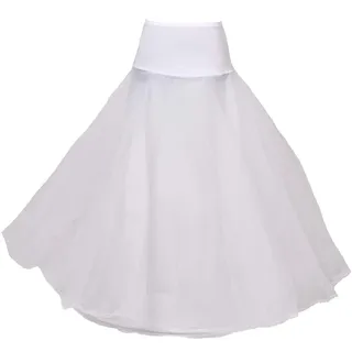 HIMRY Reifrock Petticoat Elastisch 1 Ring mit Spitze, One-Size für Gr. 32 bis Gr. 42, Unterrock Crinoline Vintage Retro für Wedding Kleid Ballkleid Housekleid Abendkleid Brautkleid, Weiß, KXB0019
