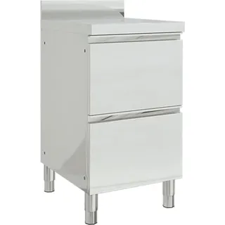 vidaXL Gewerbliche Küchenschränke 2 Stk. 50 x 60 x 96 cm Edelstahl - Silber