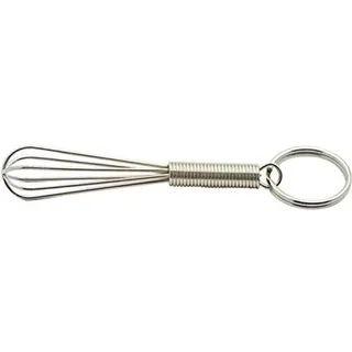 Weis Mini-Schneebesen 8 cm mit Plakette, Stahldraht, Silber, 9 x 2 x 2 cm