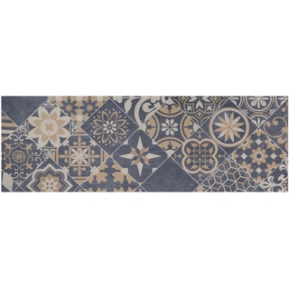 Primaflor Primaflor-Ideen in Textil Vinyl-Läufer »Küchenläufer VERSAILLE«, rechteckig, 2,5 mm Höhe, Läufer aus Vinyl, abwischbar, Motiv Fliesenoptik Ornamente, Küche blau