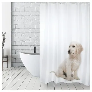 MSV Duschvorhang Scott 180 x 200 cm beige