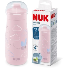 Bild Mini-Me Sip für Kleinkinder | ab 9 Monate | 300 ml | Kinderwasserflasche | auslaufsichere stabile Trinköffnung | bruchsicher | rosa 300ml,