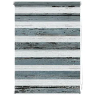 Duo Rollo / Doppelrollo Klemmfix 45 x 150 cm bretter-vintage/petrol