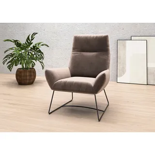 Home affaire Sessel "Basic Relaxsessel, Design und Komfort, bequem, Breite 82cm" Extra hohe Rückenlehne, stone