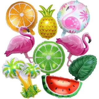 Tropischer Ballon Hawaii Dekoration mit Ananas und Palme