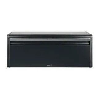 Brabantia Klappbrotkasten, Eleganter Brotkasten für Ihr tägliches Brot, Farbe: Matt Black