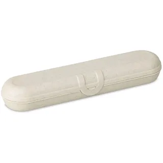 Koziol Twist Besteck-Etui ohne Besteck, Besteckbox to go, Outdoor Besteck-Behälter für Camping, Reise | Wiederverwendbare Besteck-Verpackung, Bestecktasche, Besteckdose (Nature Desert Sand)