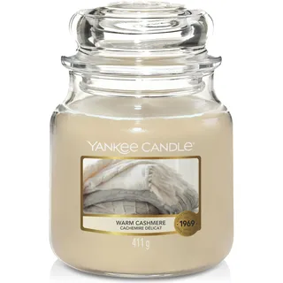 Yankee Candle Warm Cashmere Duftkerze 411 g weiß