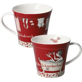 Goebel Wir sind die Schönsten Künstlerbecher Dr. Barbara Freundlieb aus Fine Bone China 0,35L, Maße: 13,5cm x 10,5cm x 9,5cm, 27-000-80-1