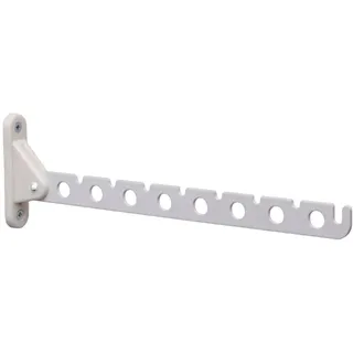 PRIOstahl Kleiderlüfter 310mm Weiß 1 x Stück Klappbar - Kleiderhaken Garderobenhaken Wandmontage 5kg Tragkraft Kleiderständer Abhängträger Stahl-Kunststoff Platzsparend