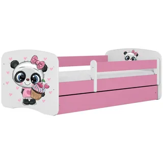 Raumhirsch Furniture Kinderbett Panda mit Schublade 160/80 90/61/164 , Rosa , Holzwerkstoff , Rechteckig , 80x160 cm , FSC 100% , Babymöbel & Kindermöbel, Kinderzimmer & Jugendzimmer, Kinderbetten
