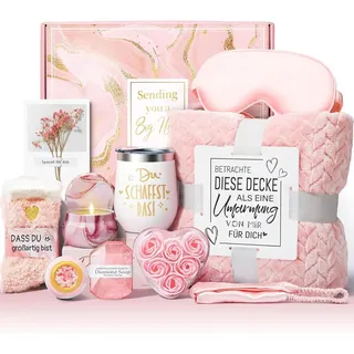 SUOPDH Wellness Geschenke für Frauen 11tlg, Geburtstagsgeschenk für Frauen, Geschenk für Mama Beste Freundin Schwester Frau Kollegin zum Weihnachten Geburtstag, Entspannung Geschenkset