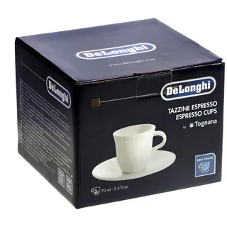 De'Longhi Espressotassen Set 0,07 l Weiß 2 St.