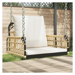 vidaXL Hängestuhl mit Kissen 63x58x39 cm Poly Rattan und Stahl