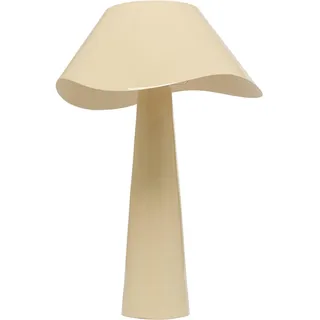 Kare Design Tischlampe Cloudy Rund Ecru, 49cm Höhe, Weiß, Beige, Edelstahl, Metall, Moderne Tischleuchte, Büro, Wonzimmer, keine Leuchtmittel inklusive, 49x34x34 cm (HxBxT)