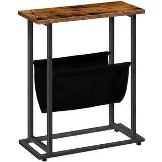 HOOBRO Nachttisch Schmal 40 x 30 x 50 cm Vintagebraun/Schwarz