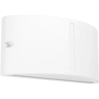 EGLO Wandleuchte außen Poggiarello, Außenlampe mit Up und Downlight, Außenleuchte Hauswand, Outdoor Wandlampe aus Kunststoff in Weiß, E14 Fassung, IP54