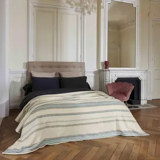 Toison d'Or Winkel, 220 x 240 cm, weiß/Marineblau/Bizet