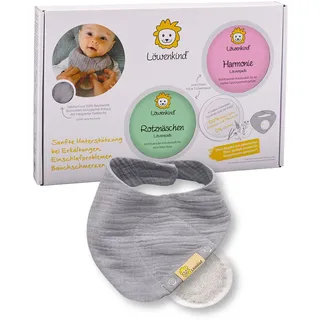 Löwenkind Einsteigerbox mit Halstuch 'Mini' Grau, Harmonie und Rotznäschen Kräuter 2x5 St