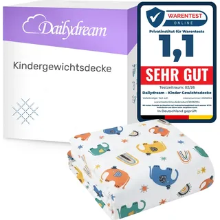 Gewichtsdecke für Kinder aus 100% Baumwolle, Edition "Elefant" 2,5 KG / 90x120cm