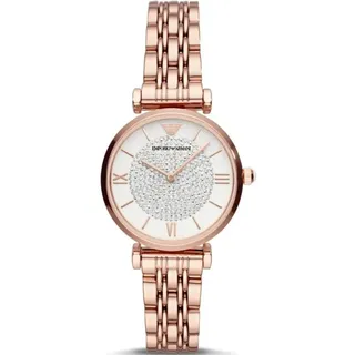 Emporio Armani Damen-Zweizeiger-Armbanduhr aus Edelstahl, 32 mm Gehäusegröße
