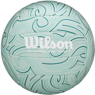 Wilson Shoreline Soft Gen Green Volleyball, Hergestellt aus biobasiertem Eva-nachhaltigem Material, Weiche Kontrolle, Farbe: Hellblau, Offizielle Größe