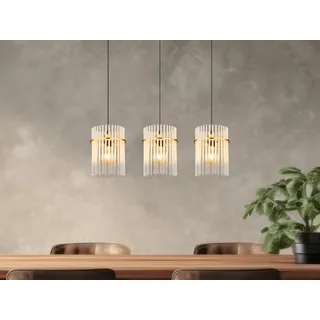 Ausgefallene LED Hängelampe Balkenpendelleuchte über Esstisch & Küchentisch Gold