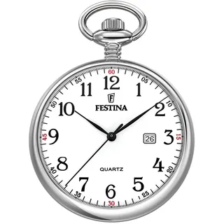 Festina Taschenuhr F2019/1 Quarzuhr, Herrenuhr, Datum, silberfarben