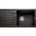 Favum XL 6 S links Einbau Silgranit schwarz Handbetätigung 860 x 435 mm