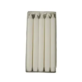 Papstar Kronkerzen 24 cm 10 St. weiß
