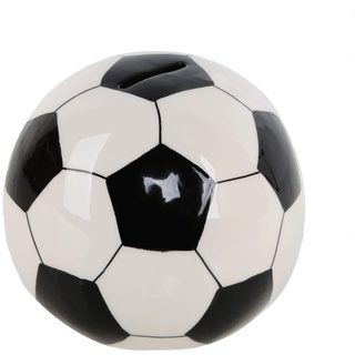 Logbuch-Verlag Fußball Spardose Ball Sparbüchse aus Keramik Geschenkidee Geburtstag Weihnachten für Fußballer 13 cm