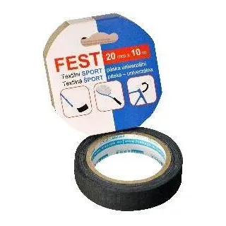 Textilband 20mmx10m SPORT BLACK FEST TAPE - Schwarz