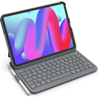 Inateck iPad 10 Generation Hülle mit Tastatur Hülle für iPad Air 6 11 Zoll 2024,iPad 10 Gen 2022,iPad Air 5/4 (2022/2020)10.9 '',iPad Pro 11 4/3/2/1,QWERTZ,mit Stifthalter,BK2007