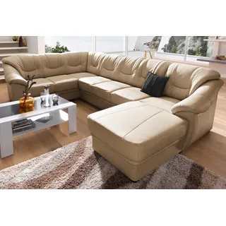 sit&more Wohnlandschaft »Savona U-Form, B: 320 cm« optional Bettfunktion, Federkern, braun