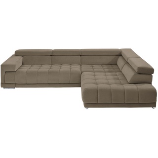 Beldomo Speed Ecksofa , Grau, Greige , Textil , Ottomane rechts, L-Form , 326x222 cm , Typenauswahl, Stoffauswahl, seitenverkehrt erhältlich, Hocker erhältlich , Wohnzimmer, Sofas & Couches, Wohnlandschaften, Ecksofas