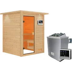 Bild Sauna Sandra 9 kW Ofen mit ext. Strg., LED-Dachkranz