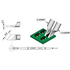 Bild von Entlötspitze für Dual-In-Line, C120007/3,5 mm, schräg, rechts Lötgerät Zubehör